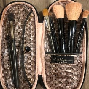 MAC brushes and holder